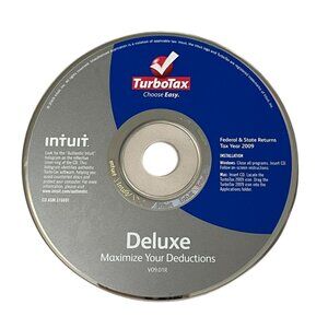 TurboTax Deluxe 2009 Software for Federal and State Tax Preparation CD-ROM